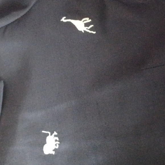 Women’s Silk Jacket, M, lined, lightweight, Animals Embroidered, Navy & White - Picture 4 of 8